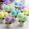 Cute Simulated Flower Potted Plant Crochet Flower Ornament