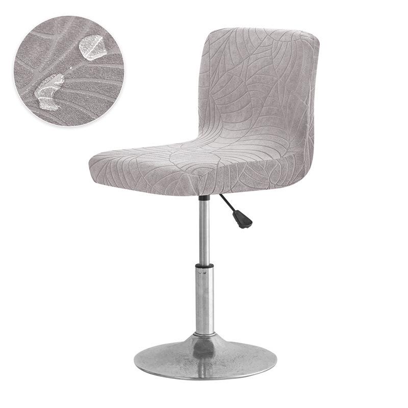 Water-Repellent Leaf Pattern Swivel Bar Stool Cover
