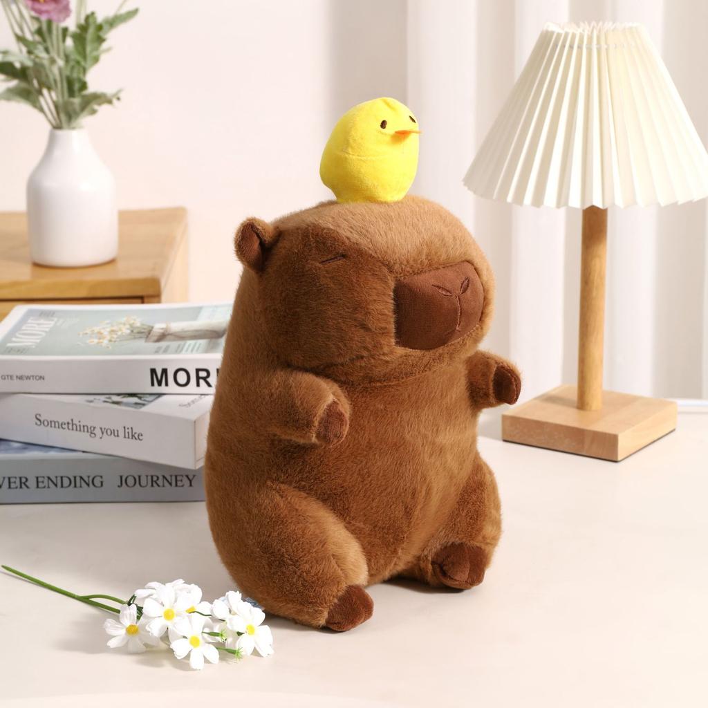 Toy Capybara Plush Animal Doll Shoulder Bag Chef Costume Children Holiday Gift