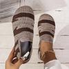 Women's Large Size Gray-Black Casual Home Comfortable Flat Shoes
