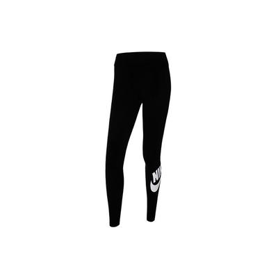 Nike Sportswear Womens Essential High-Waisted Logo Leggings Black/White Women Streetwear CZ8528-010