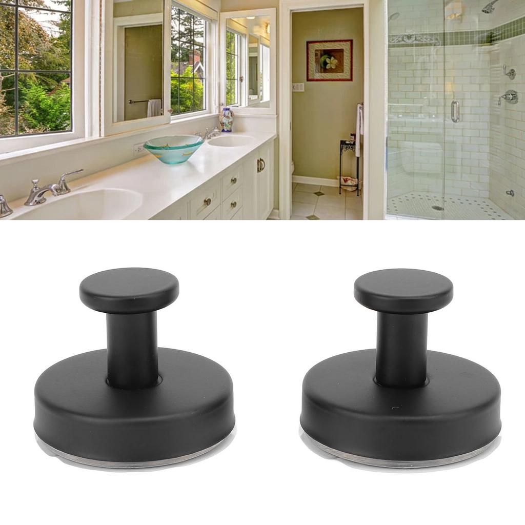 2pcs Suction Cup Hooks Heavy Duty Water Resistant Stainless Steel Towel Hooks for Bathroom Kitchen Glass Door Mirror