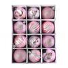 12pcs Christmas Tree Ball Ornaments Farmhouse Xmas Tree Decoration Delicate DIY Craft for Hotel Shopping Mall Cabinet