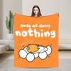 Lazy Egg Gudetama  Flannel Blankets Winter  Super Warm Throw Blanket for Child Bedroom Funny Bedspread Sofa Bed Cover