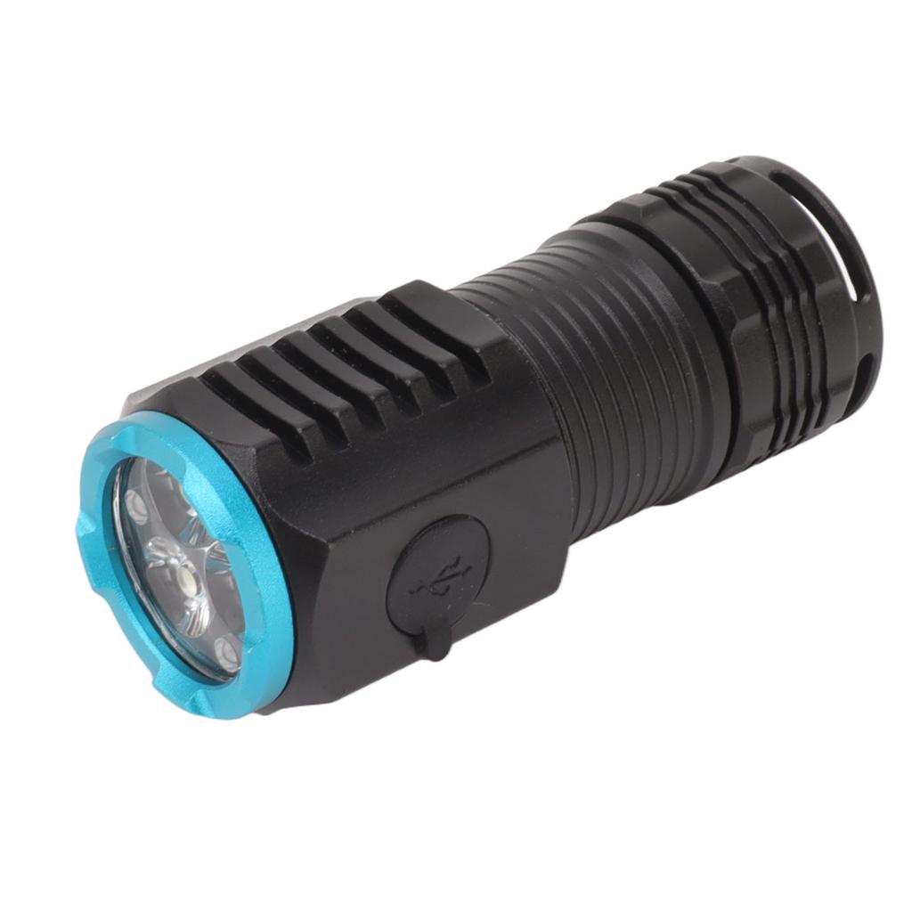 Mini Powerful Flashlight High Luminous Flux 2000lm Bright USB C Rechargeable LED 6 Modes IPX4