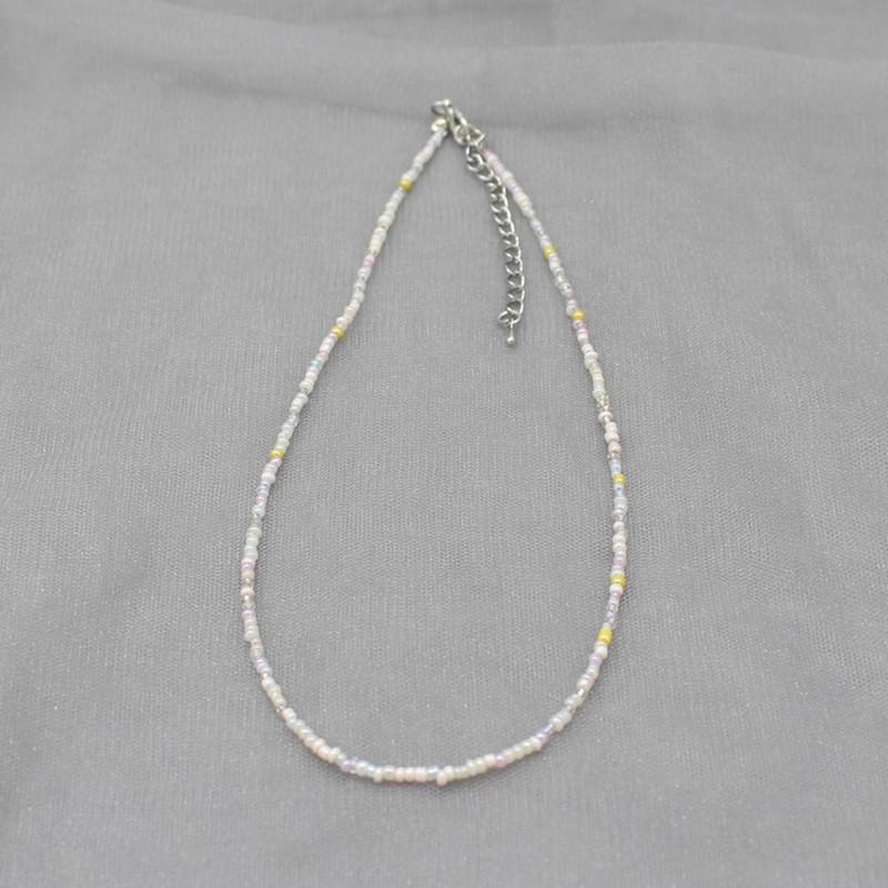 Simple Seed Beads Strand Choker Necklace Women String  Collar Charm Colorful Handmade Bohemia Collier Femme Jewelry Gift