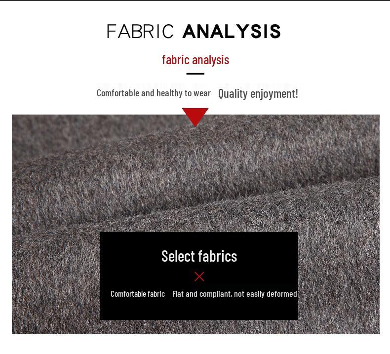 Men's Winter Double-Sided Wool Lapel Jacket with Cashmere Inner Layer - Dad Style
