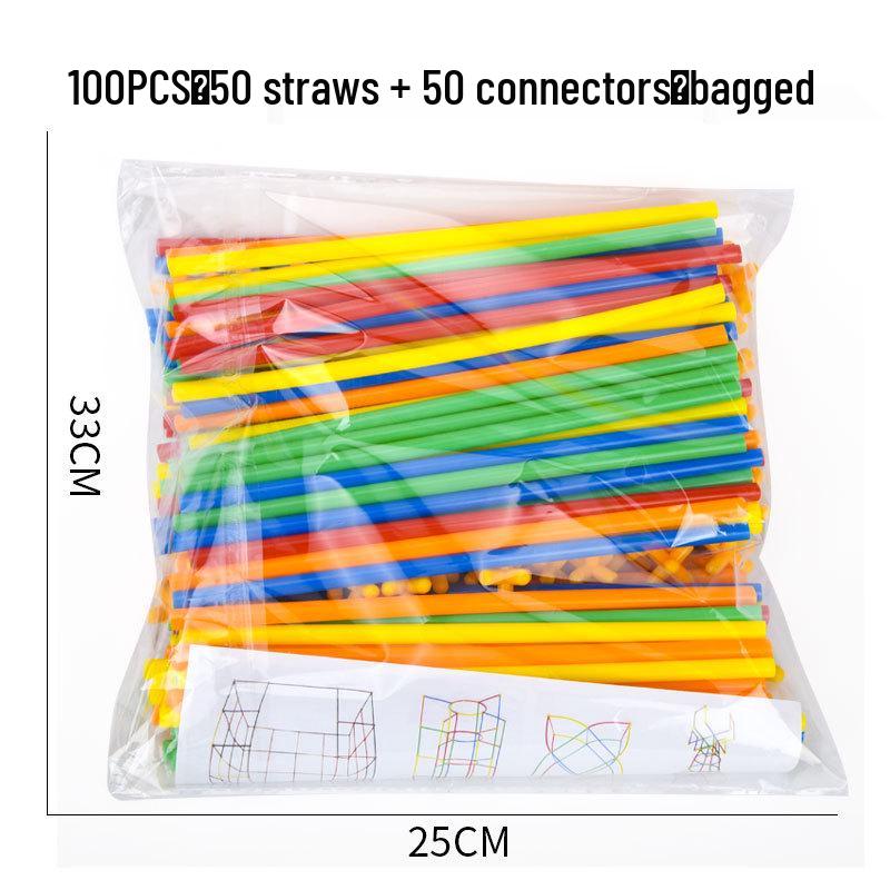 4D Space Straw Interlocking Building Blocks for Kids