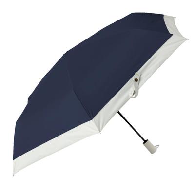 Automatic Sun and UPF UV Navy H.A.U. Two-Tone Open/Close Umbrella, Rain, 50+, 99% Protection, 10002950,