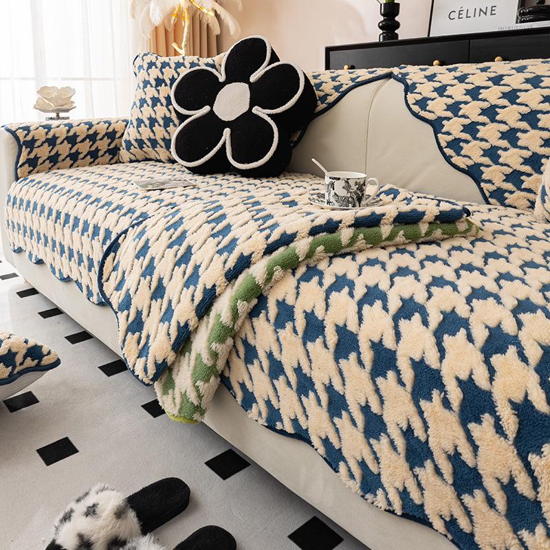 Autumn and Winter Plush Special-Shaped Sofa Cushion Non-Slip Thickened Sofa Cover Cushion Warm Sofa Towel
