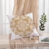 Gold Mandala Pillow Cover Boho Indian Floral Print Yoga Meditation Cushion Case For Sofa Bed Couch Bohemian Home Decor Gifts