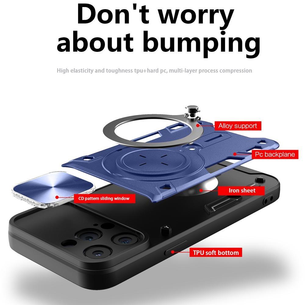 360° rotace s magnetickým kroužkem, stojánek, ochrana objektivu, pancéřové pouzdro pro iPhone 15 14Plus 13 12 11Pro Max pro Samsung S24 S23 S22 S21 S20 Ultra Plus A05 A14 A54