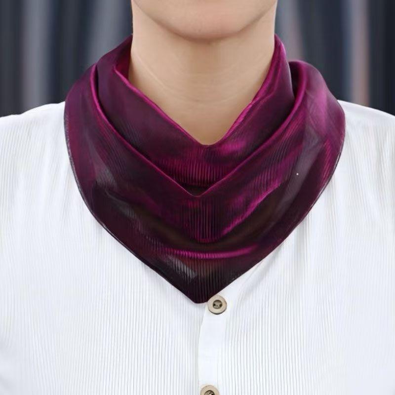 

Весенне-летний магнитный шарф для защиты шеи, из шелка, универсальный маленький шарф, треугольный шарф, шарф для покрытия шеи