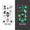 1pc Luminous Tattoo Ghost Taty Fake Tattoo Glowing In Dark Waterproof Temporary Tattoo Stickers Halloween Party for Kids