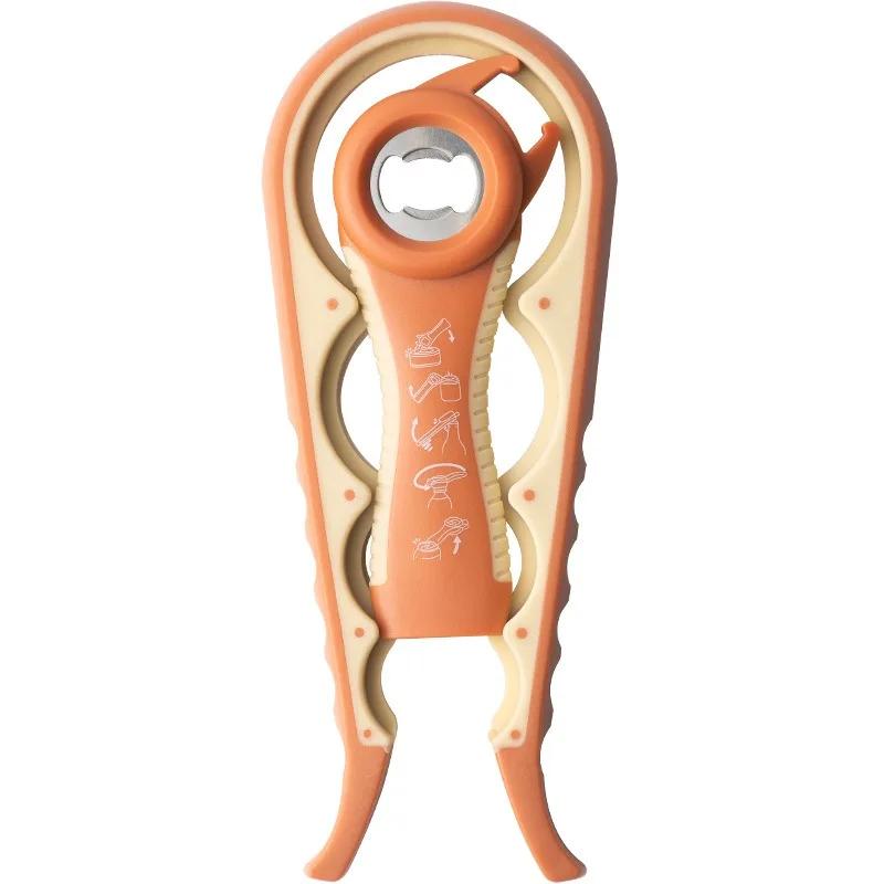 4-in-1 Jar Opener Multifunctional Non-slip Jar Wine Beer Bottle Lid Opener Lids Opener Gripper Kitchen Gadgets Wine Accessories