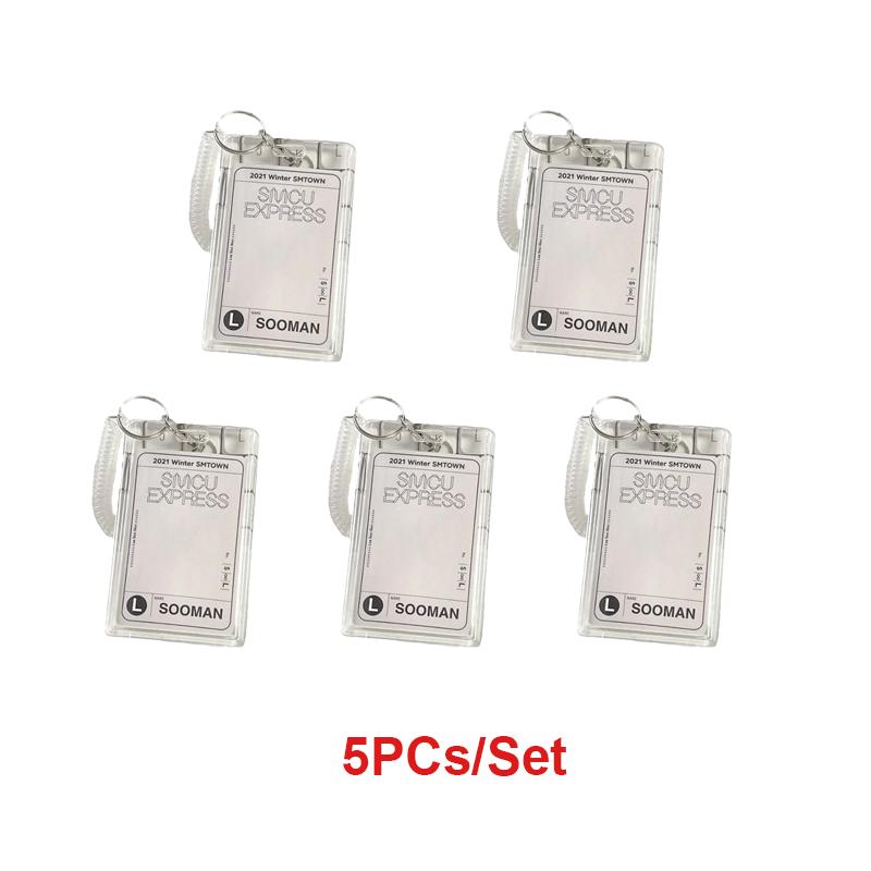 1Style School Card Access Card Holder Acrylic Transparent Protective Sleeve ID Card Bus Meal Worker ID Card Holder