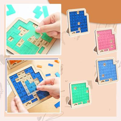 Tageskalender-Puzzle – Holzpuzzles für Kinder und Erwachsene – Ein herausforderndes Puzzle mit über 365 Daten, ein Denkspiel rund um den Kalender.