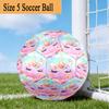 1PC Unicorn Fantasy Flowers Butterflies Size 5 Soccer Balls, Anti-Slip, Outdoor Sport, a Unique Gift, Birthdays, Christmas Gifts Valentine'S Day Gift