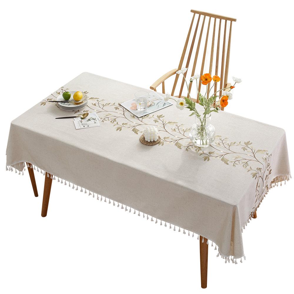 Henggang Nordic-Style Cotton Linen Tablecloth and Table Runner Set for Coffee Tables