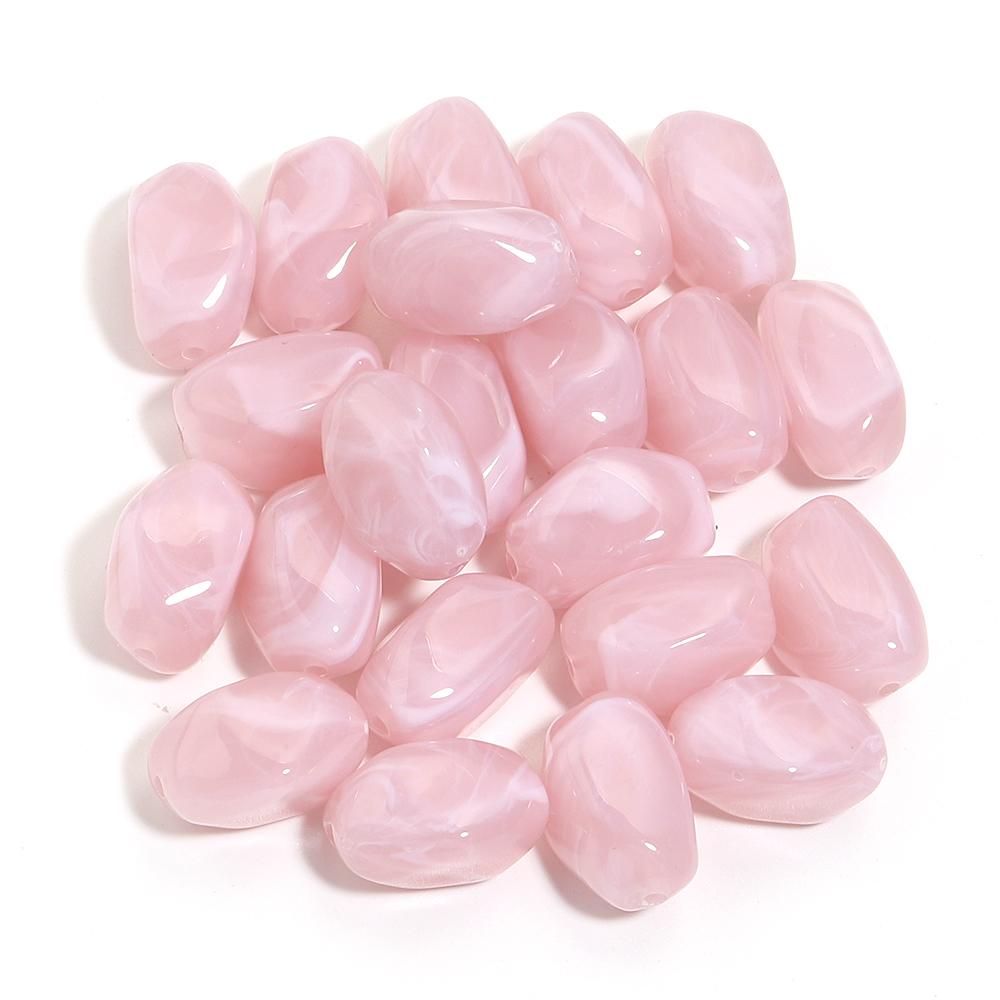 20pcs 21x12mm Irregular Acrylic Beads Double Color Cloud Loose Spacer Beads For Jewelry Making DIY Necklace Bracelet Accessories