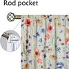 2Pcs Painted Wildflower Curtains Spring Floral Pattern Living Room Bedroom Kids Room Sunshade Country Style Decor Curtains