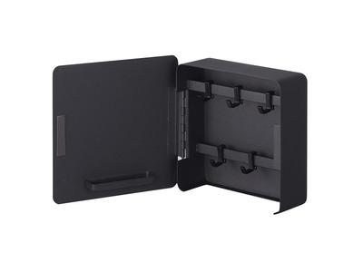 Yamazaki Jitsugyo Magnetic Key Hook 2 Tiers Black Approx. W15.8XD5.5XH15.8cm Tower Entrance Entrance Key Seal Storage Key Holder 4800