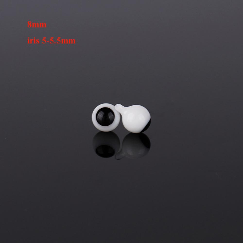 4mm 6mm 8mm 10mm Glass Eyes Eyeball Handle Style Black DIY Doll Making Crafts Accessories Safety Animal Toys