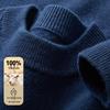 Jinjuan Men's 100% Wool Round Neck Pullover Sweater