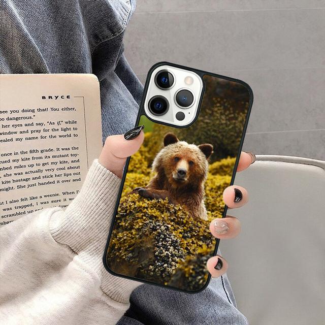 Grizzly Bear Animal Phone Case Cover for iPhone 17 Air 16 16e 15 13 14 11 12 Pro Max Plus  coque fundas Shell