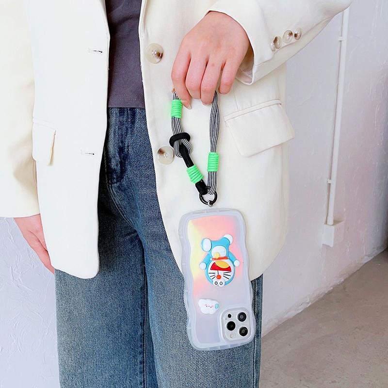 For Ip 15 14 Pro Max Samsung Flip 4 Coloful Rope Chain Korean Mobile Phone Cute Knot Portable Anti-Loss Hand Bracelet Chain