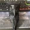 Hollow Storage Bowl Eagle Head Statue, 3D Printed Animal Sculpture, Gothic Jewelry Skull Tray Organizer for Keys, Small Items, Halloween Home