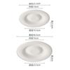 Pure White Relief Texture Ceramic Dessert Plate Serving Snack Pasta Sushi Plates Restaurant Tableware