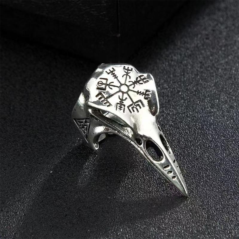 Anello Testa di Uccello Regolabile Leggero Lega di Zinco Gioielli Retrò Accessori Dita Fatti a Mano Per Uomini e Donne