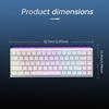 NK68 Schwarze Contour Mechanische Tastatur Lila RGB-Streifen 60% Für Gamer