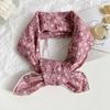 Sunscreen Small Square Scarf Hair Band Printed Silk Scarf Retro Flower Print Scarves  Daily