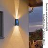 RGB Color Changing or White&Warm Double Color Changing - Solar Stairs Lights Waterproof Wall Lamp for Garden Walkway Fence Solar Powered Lighting