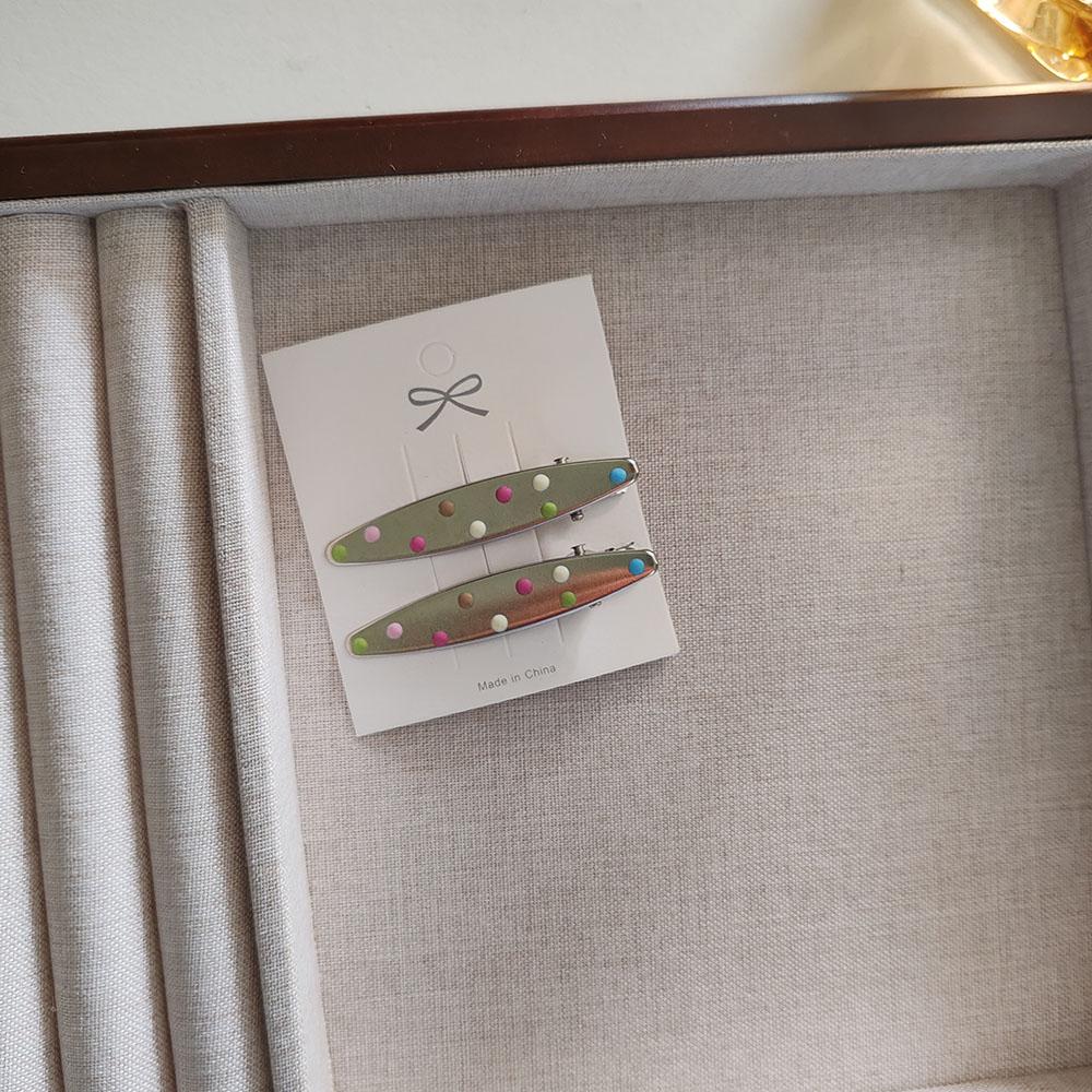 2pc Fashion Silver Alloy Hairpin Hair Side Clips for Women Girls Kids Childrens Gift Party Hair Accessories Headwear Ornament