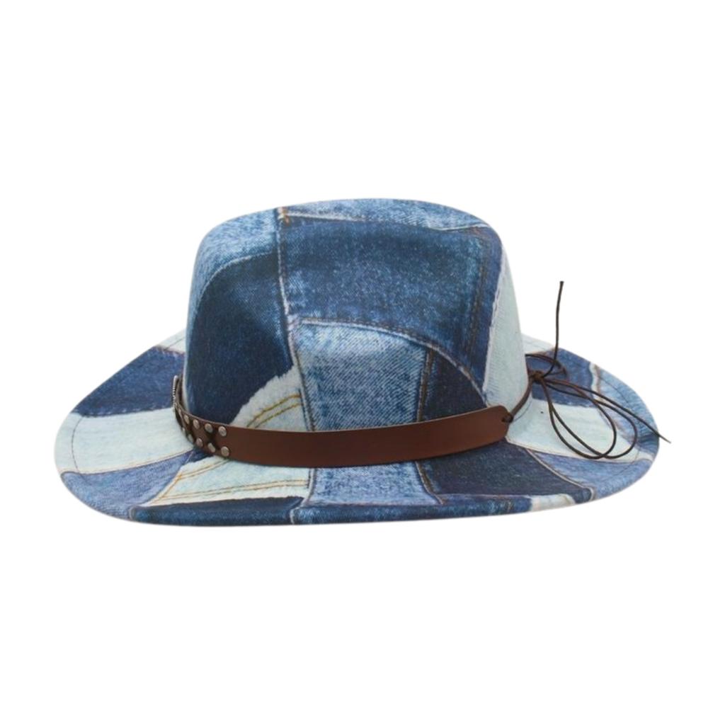 Fashion Design Sense, Color Matching, Old Jazz Hat, Retro Western Cowboy Top Hat, Stage Catwalk Concave Stage Hat