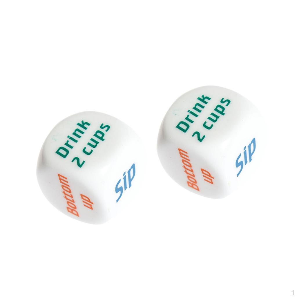 2 Pieces Acrylic Drinking Dices Funny Creative for Traveling Wedding Adults