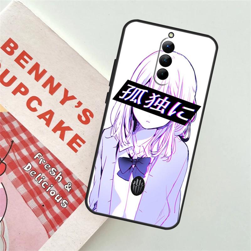 Sad Girl Japanese Anime Phone Case For ZTE Nubia Red Magic 9 Pro Plus 8 8S Pro 5S 5G 6R 6 7 6S 7S Pro Bumper Cover