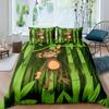 Set Copripiumino Scimmia Carina Set Biancheria da Letto Animale Cartone Animato per Bambini Set Biancheria da Letto Comodo e Caldo Adatto per Bambini Adolescenti