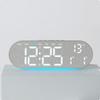 Alarm Clock with Temperature Display Ambient Light Band Digital Rectangular Desk Gadget