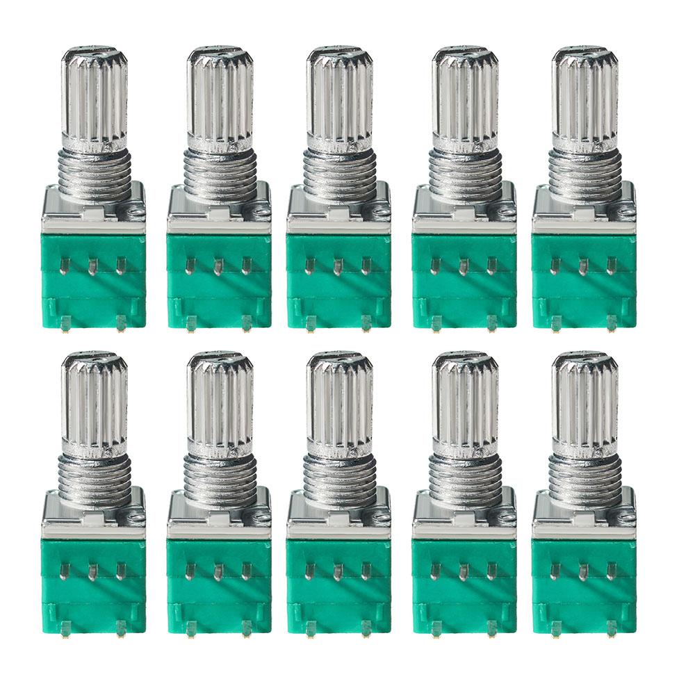 5PCS Volume Potentiometer RK097G 5Pin B5K 10K 20K 50K 100K Audio Shaft 15mm Amplifier Sealing Potentiometers Kit