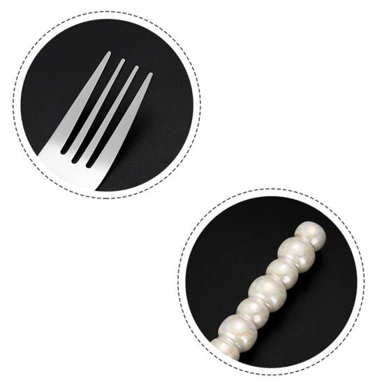 Edelstahl-Besteckset mit Griff, Kuchenmesser, Gabel und Spatel, rostbeständiges Besteck für Nachmittagstee, Hochzeiten und Partys