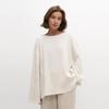 Cotton Pullover Overzie Sweater Women's Sexy Backless Loose Knit Sweater Round Neck Flared Sleeve Solid Color Pull Jumper Autumn/Winter 2025