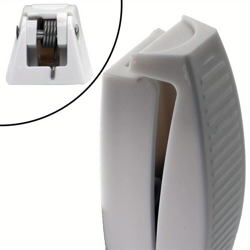 5pcs RV White Rounded Baggage Plastic Door Catch Compartment Latch Holders Clips for Camper Trailer Motorhome Car Accessories