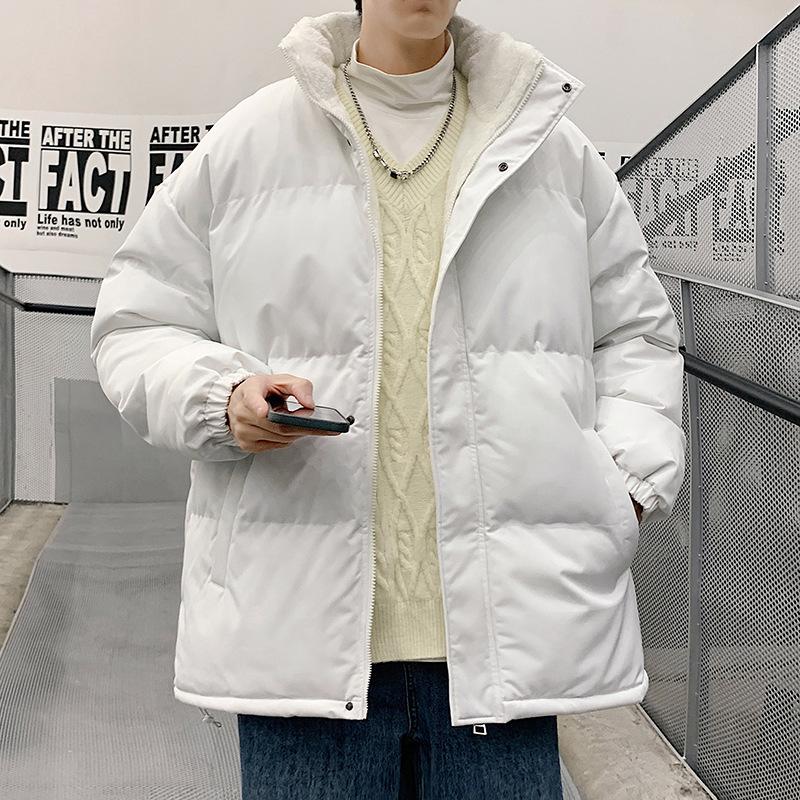 Men's Loose Casual Cotton Jacket Long Hip-Length Warm Winter Daily Coat