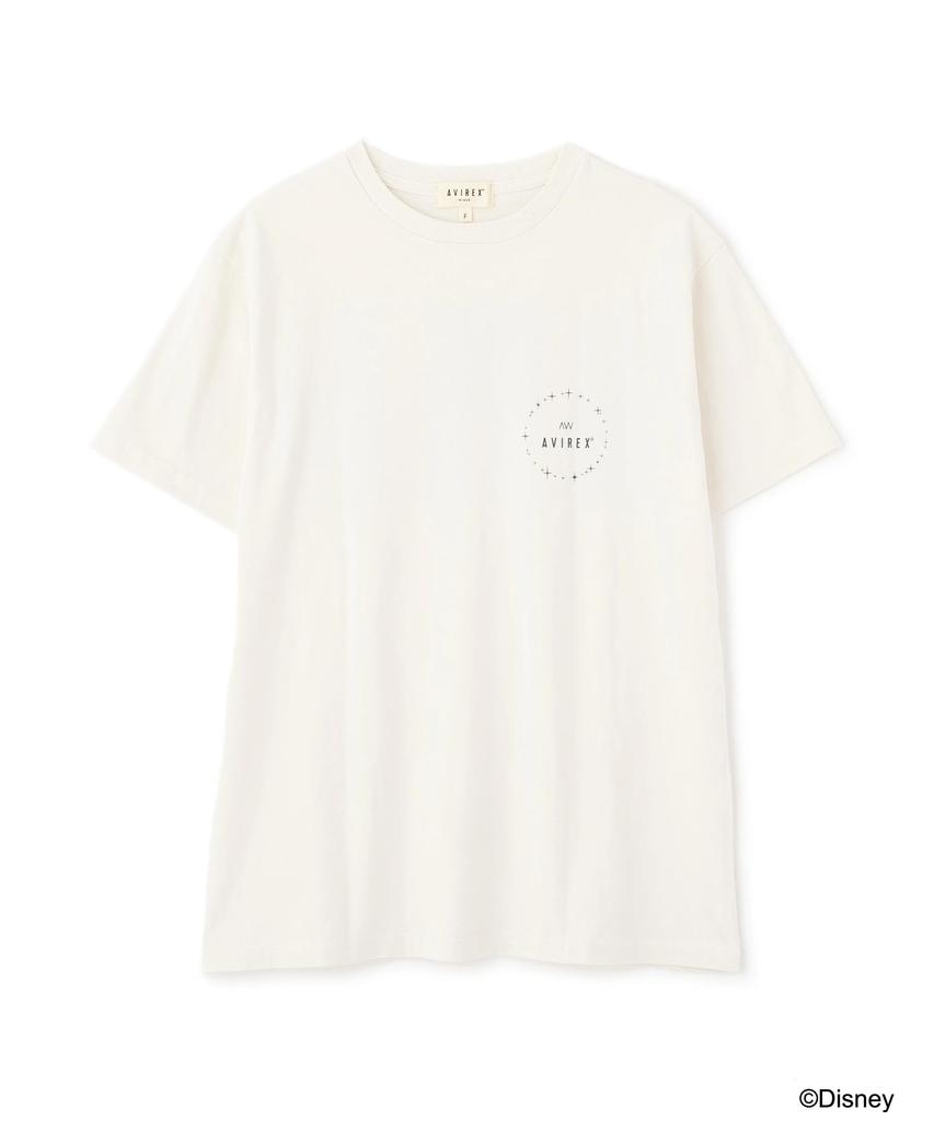 Avirex Collection FANTASIA MICKEY MOUSE FOIL PRINT WOMAN F 033 T-SHIRT Women's Off-White 783-5235616