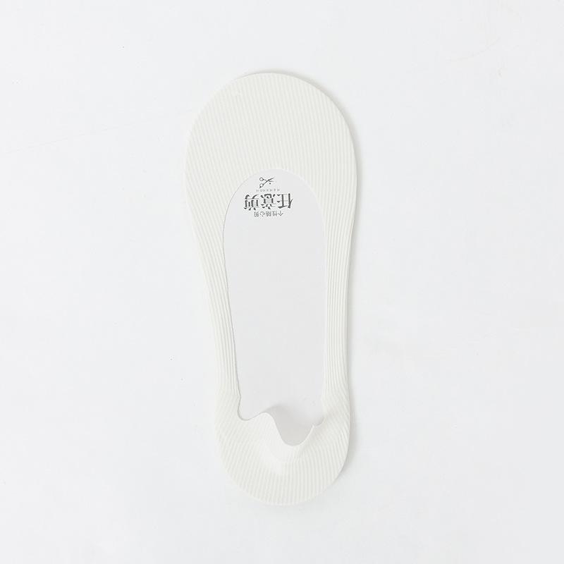 Female Summer Thin Silicone Non Slip Non Mark Shallow Mouth Ice Silk Boat Socks