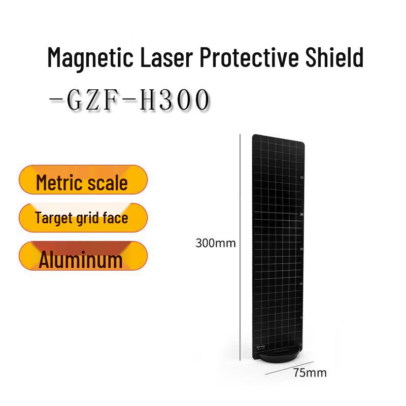 Magnetic Laser Protection Baffle with Metric Scale Metric Scale Height
